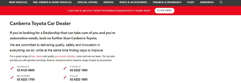 Canberra Toyota Car Dealer